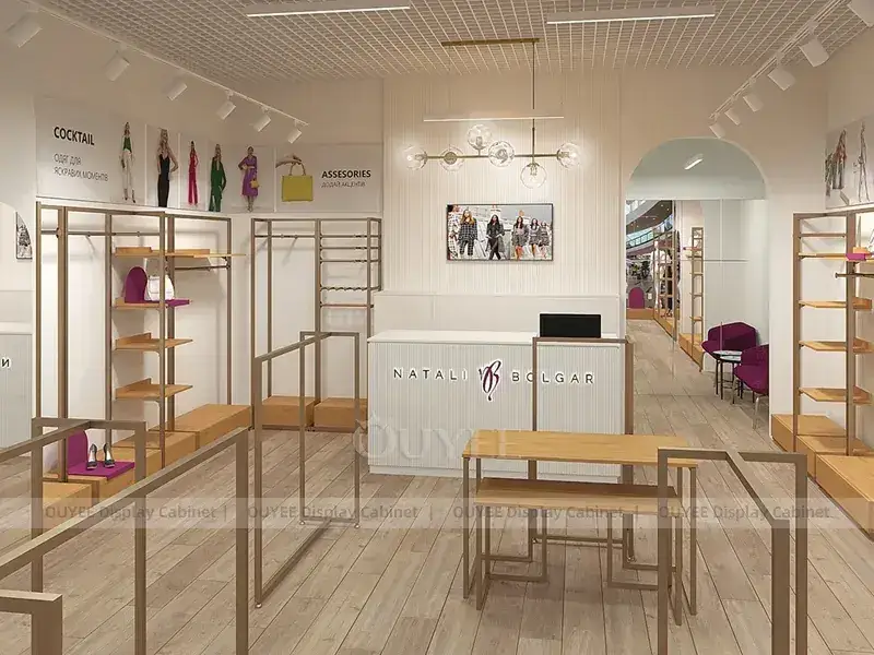 Expositores de vitrine para boutiques brancas de Natalia Bolgar 1