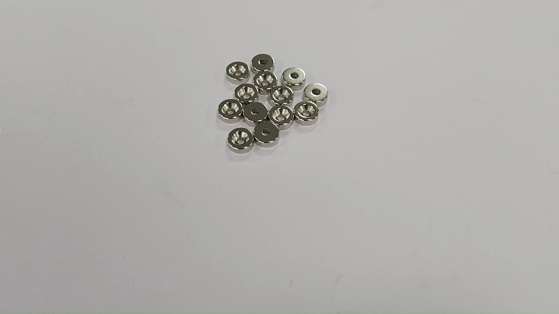 SM-03152040  N35 Countersunk Neodymium Magnets D15xD4.5/D9x5.2 with NiCuNi Coating 1