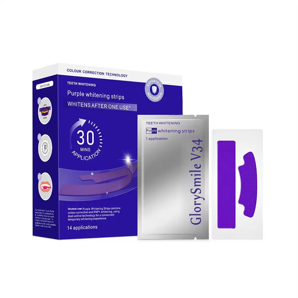 Purple Colour Correection Whitening Strips 1