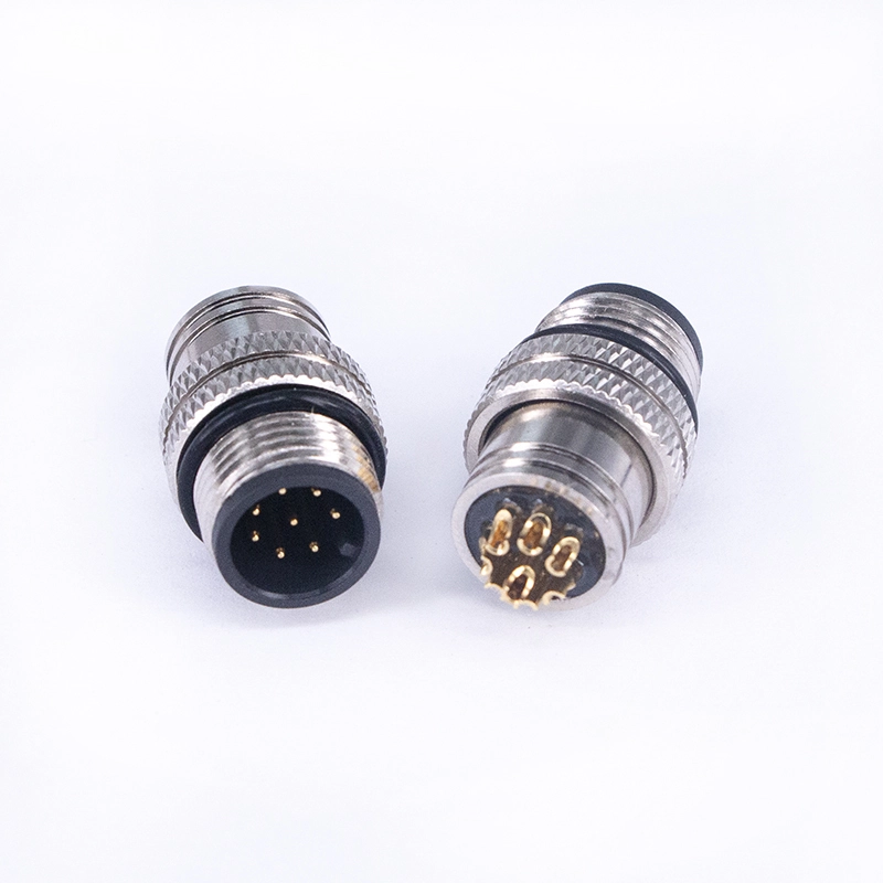 M12 A-Coded 8 Pin Male Circular Connector for Sensor ADAMICU 1