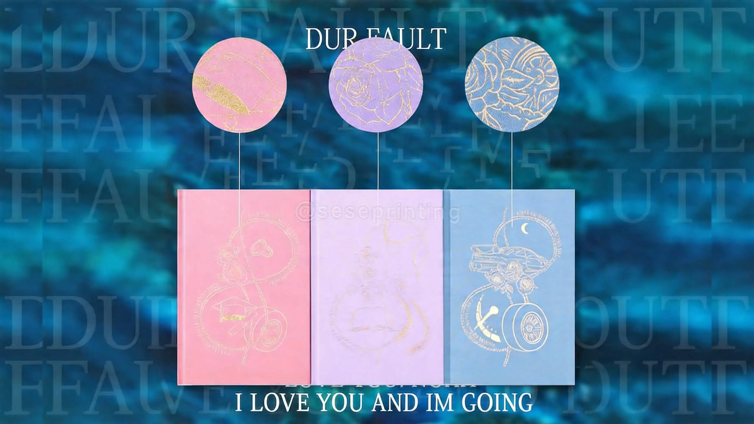 A Series of Hardcover Books with Gold Foil on Cloth Cover, Sprayed Edges, Foiled Endpapers 1