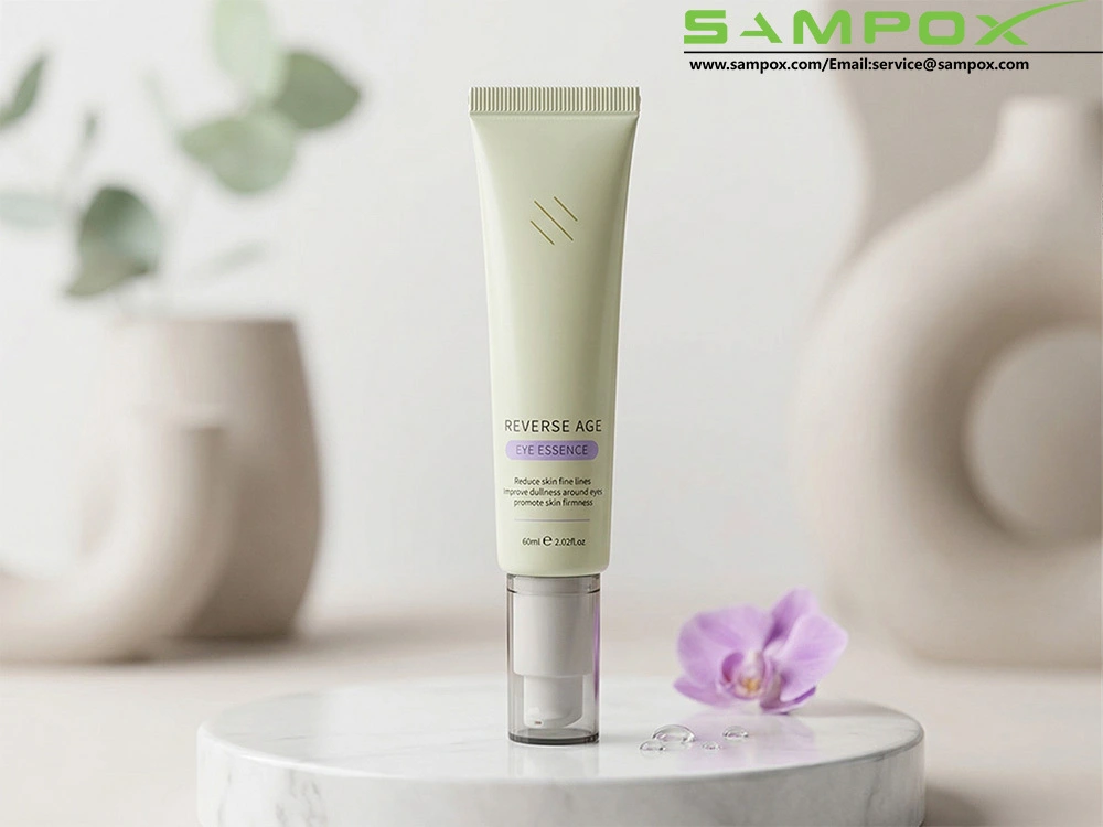 Pastel Green PE Eye Essence Tube 60ml 30mm with Airless Pump 1