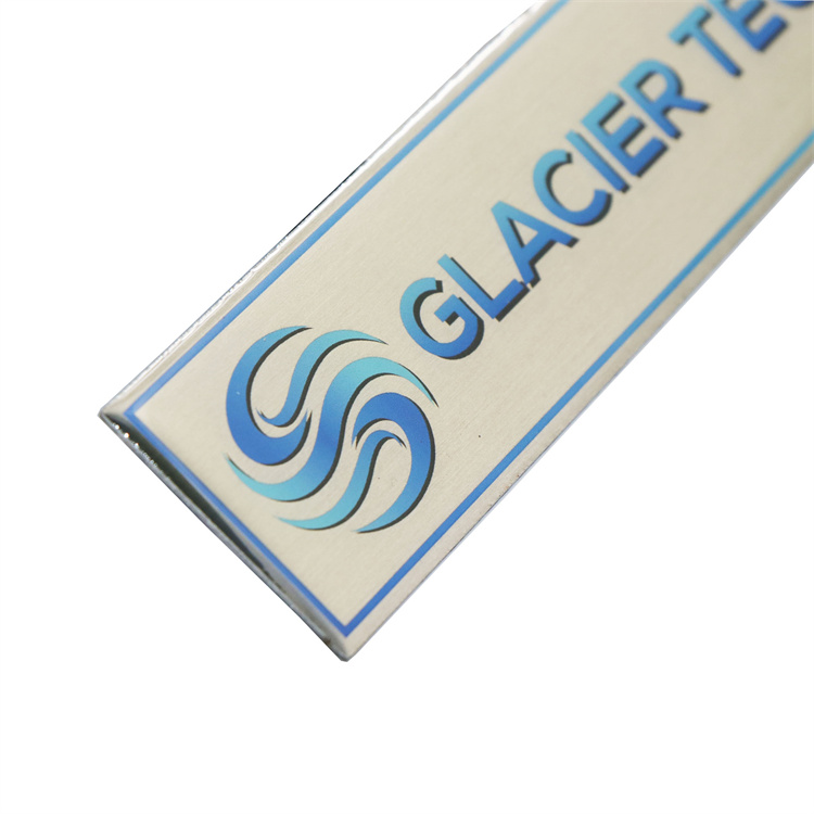 Custom Epoxy Dome Printed Aluminum Base Labels With Adhesive Backing 4