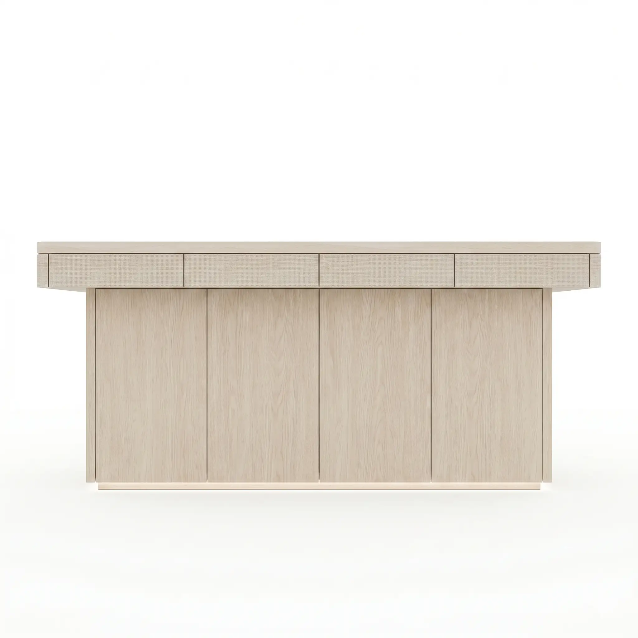 Minimalistischer Technologie-Beratungstresen aus Eschenholz 1