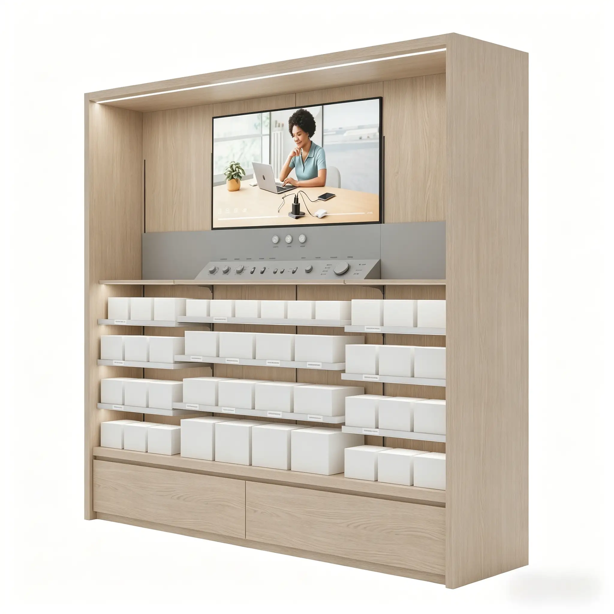 Hochdichte modulare Gitterwand für Telefonzubehör 1