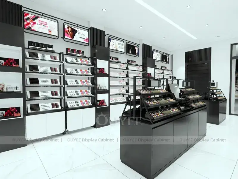 Schwarzer Givenchy-Beauty-Store mit beleuchteter Displaysäule 1
