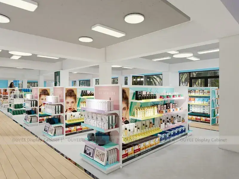 Blue Accent Beauty Supply Store mit Schaufenster und Wandregalen 1
