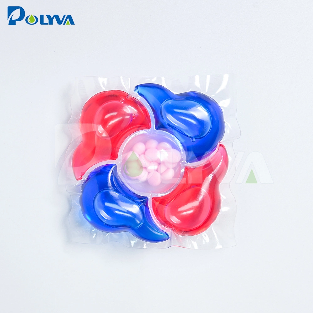 POLYVA 5 chamber water-soluble laundry pods with beads, 5 in 1 laundry capsules 1