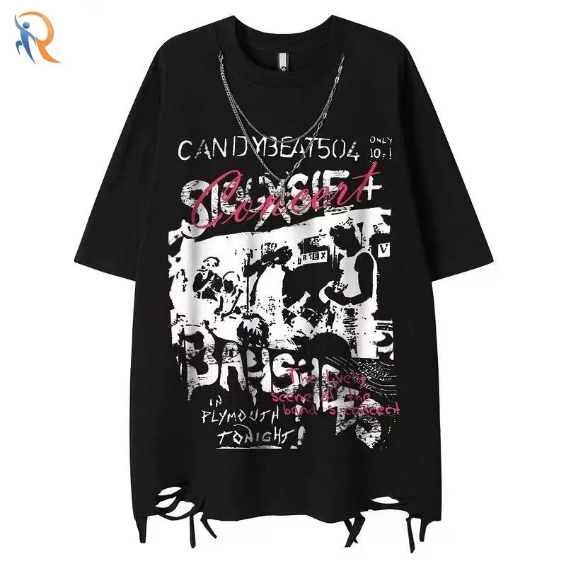 أجواء الشارع الرائجة، أسلوب ما بعد نهاية العالم، قميص بأكمام قصيرة، ماركة أزياء الهيب هوب، بدون أكمام 1