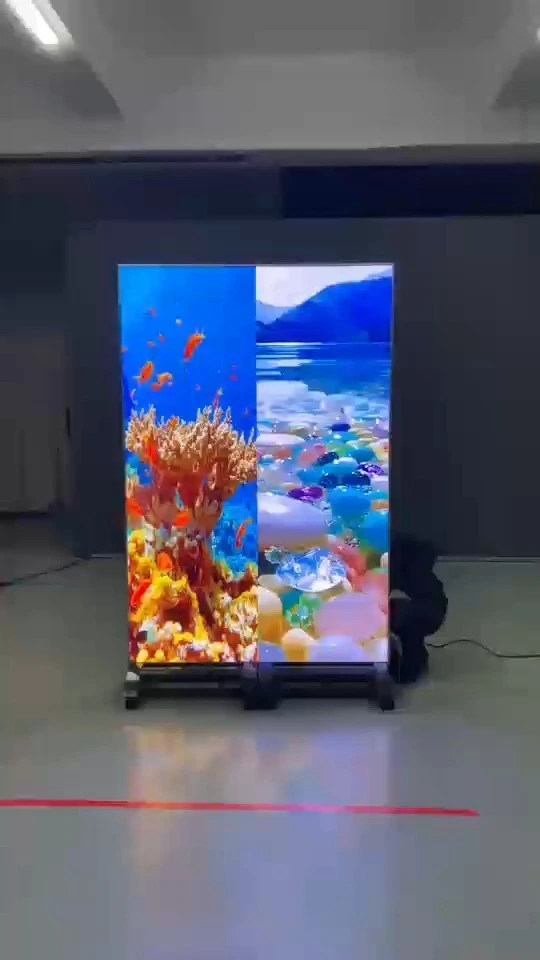 High Definition Portable Folding Led Poster Display Screen P2.5mm Poster Led Display Creative Multiple  Poster Splicing Together 1