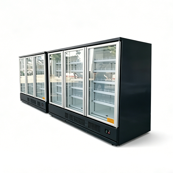 Kaesid 상업용 진열장 냉장고 - 유리문형 다용도 냉장고 겸 냉동고 (2~8°C / -18~-22°C) 1