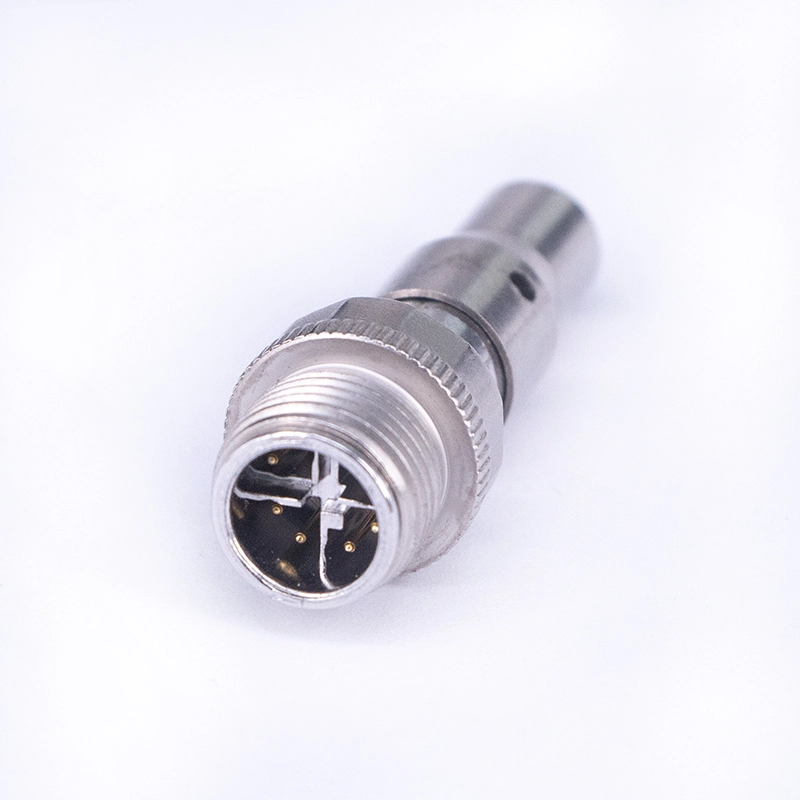 M12 X-Coded 8-Pin Male  Industrial Circular Connector for Machine Vision ADAMICU 1