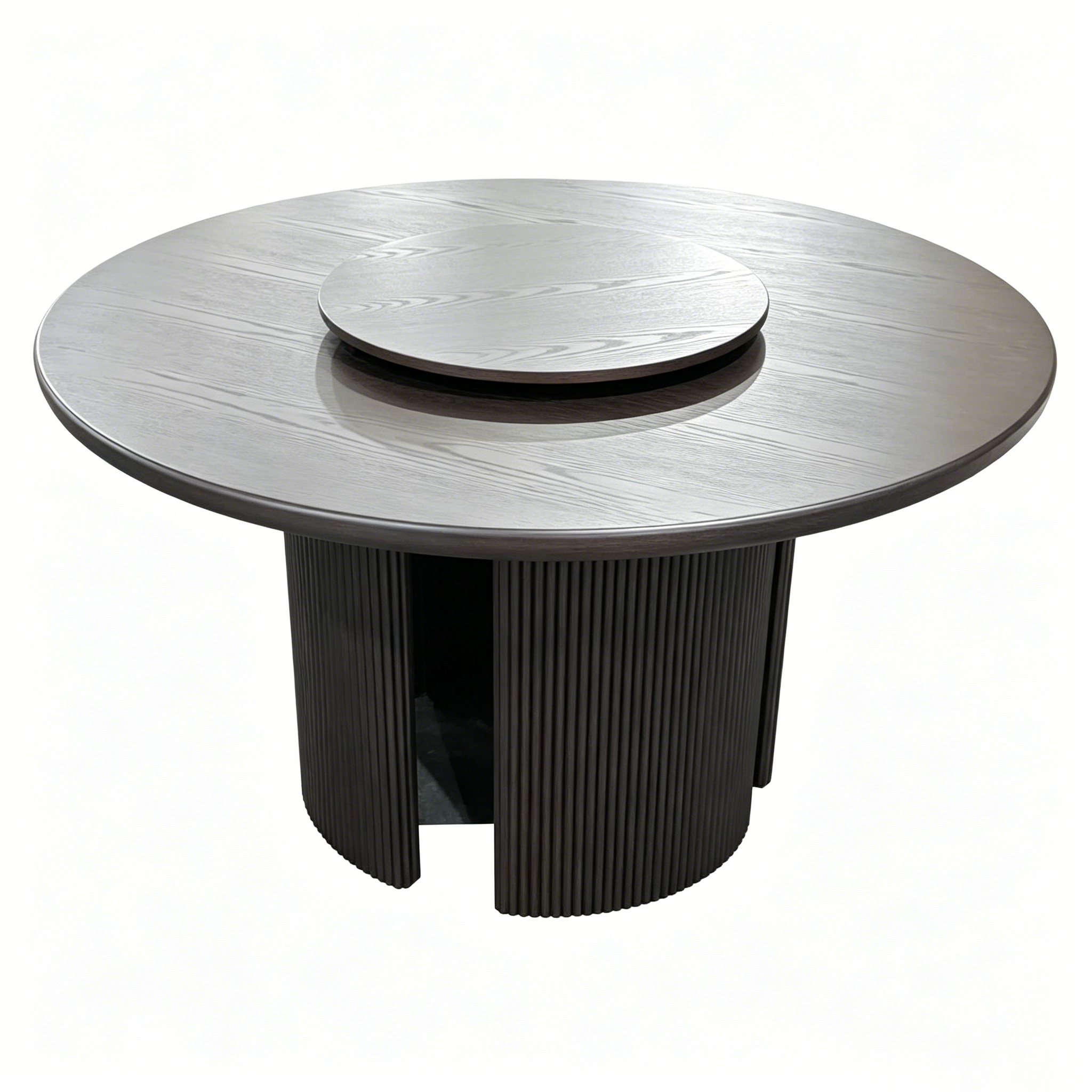 Hotel Round Dining Table - Solid Wood with Lazy Susan | Modern Restaurant & Banquet Furniture T-1024 1