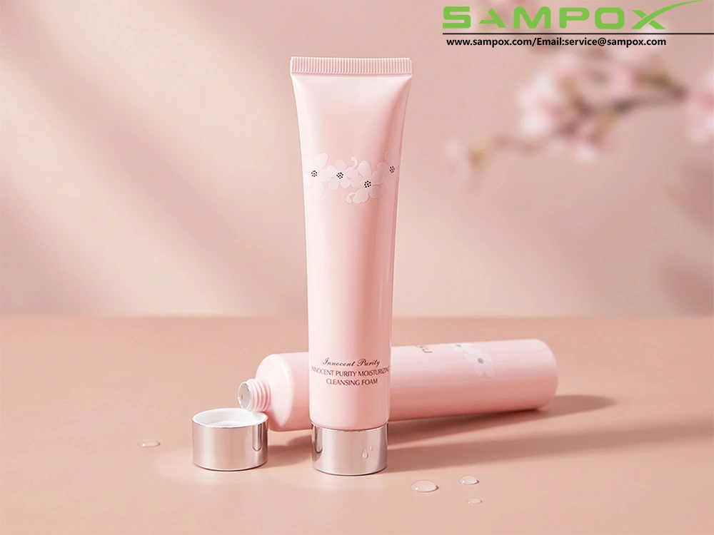 أنبوب رغوة تنظيف وردي فاتح من البولي إيثيلين، 30 غرام، 15 مم، بغطاء مطلي بالفضة 1