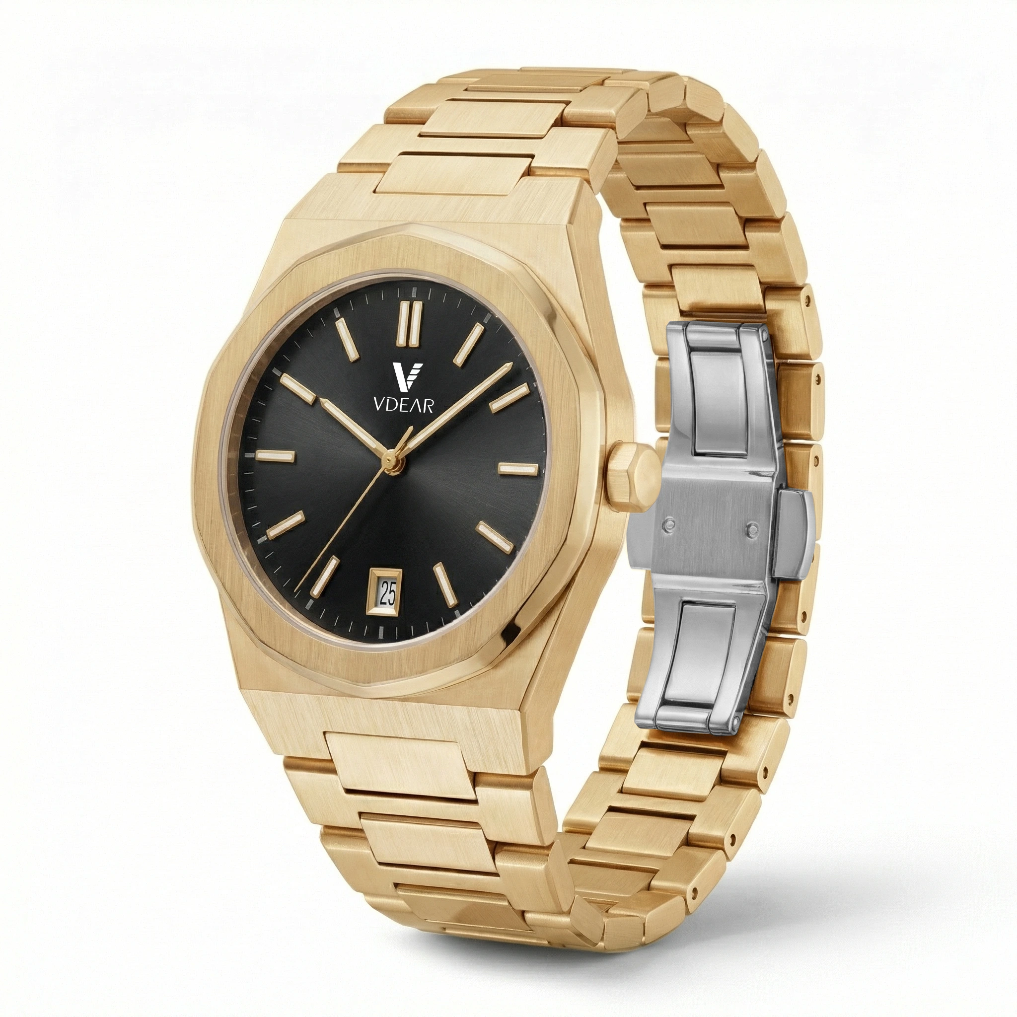 VDEAR - El mejor nuevo estilo, de alta calidad, con movimiento de cuarzo, resistente al agua, personalizado, reloj de pulsera digital para hombre. 1