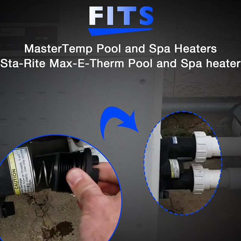 Kit de régulateur thermique et de vanne de dérivation pour chauffe-piscine Pentair MasterTemp (kit de remplacement 77707-0010 + 77707-0001) 3