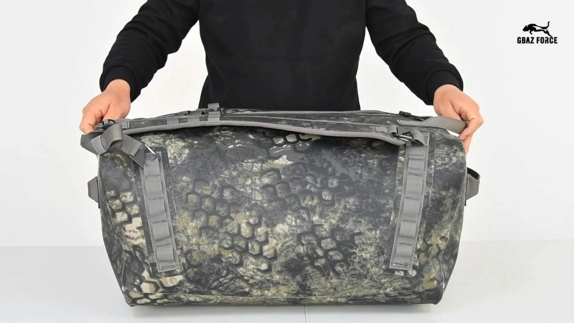 Αδιάβροχη τσάντα πλάτης GAF 50L/100L με αεροστεγές φερμουάρ IPX7 για κυνήγι και ψάρεμα 1