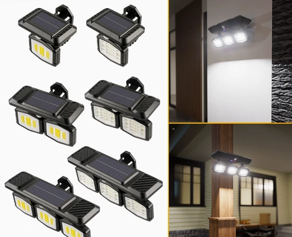 New Solar Outdoor Garden Light for Home, Rural Yard, Outdoor Rainproof Human Body Sensor Illumination Street Light Wall Lamp 1