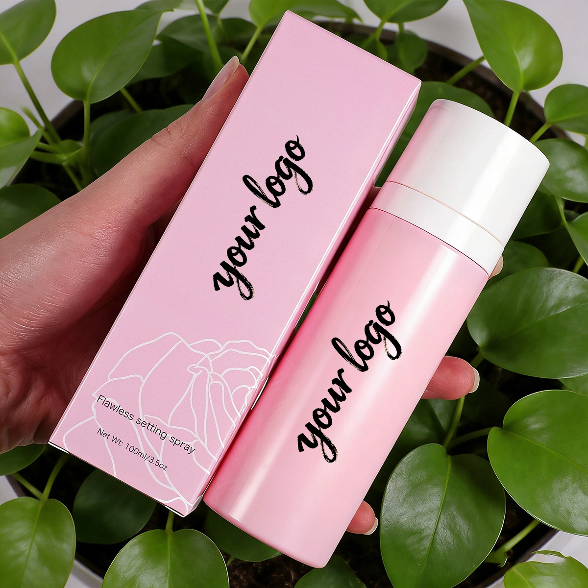 Spray fijador de maquillaje de larga duración 16H – Resistente al agua, hidratante y de marca propia 1