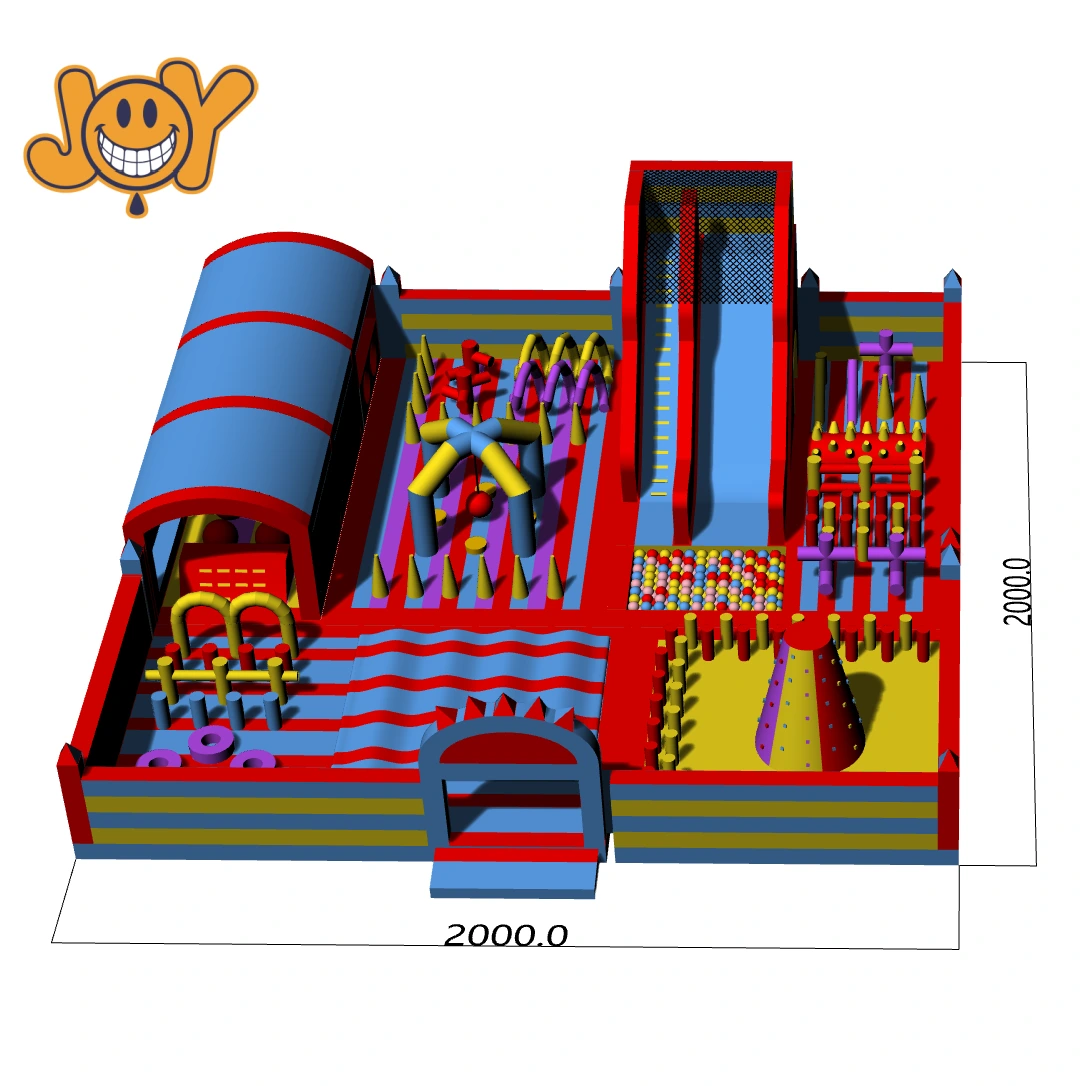 Cidade inflável gigante de 20x20m à venda com alta capacidade. 1