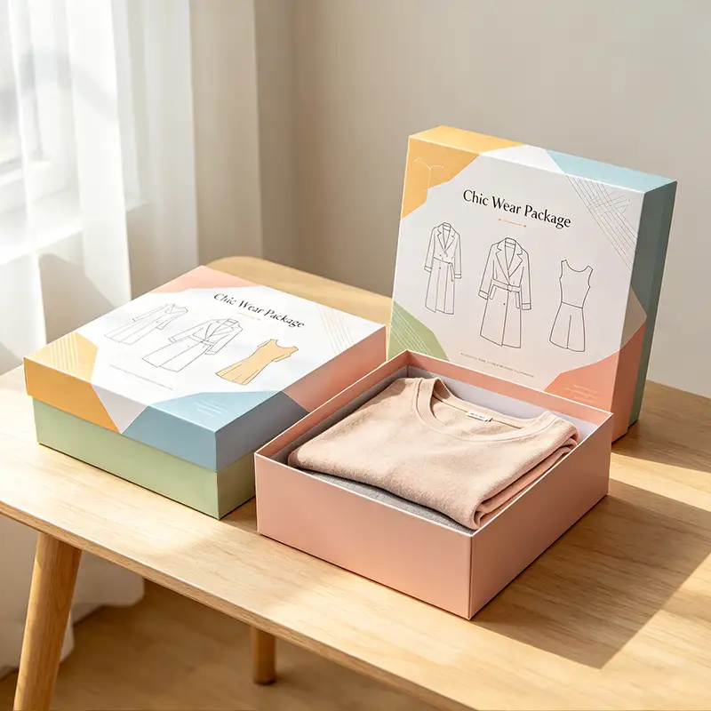 Boîtes cadeaux de luxe violettes recyclables avec logo et taille personnalisés, lamination mate, boîte pliante en carton ondulé 1