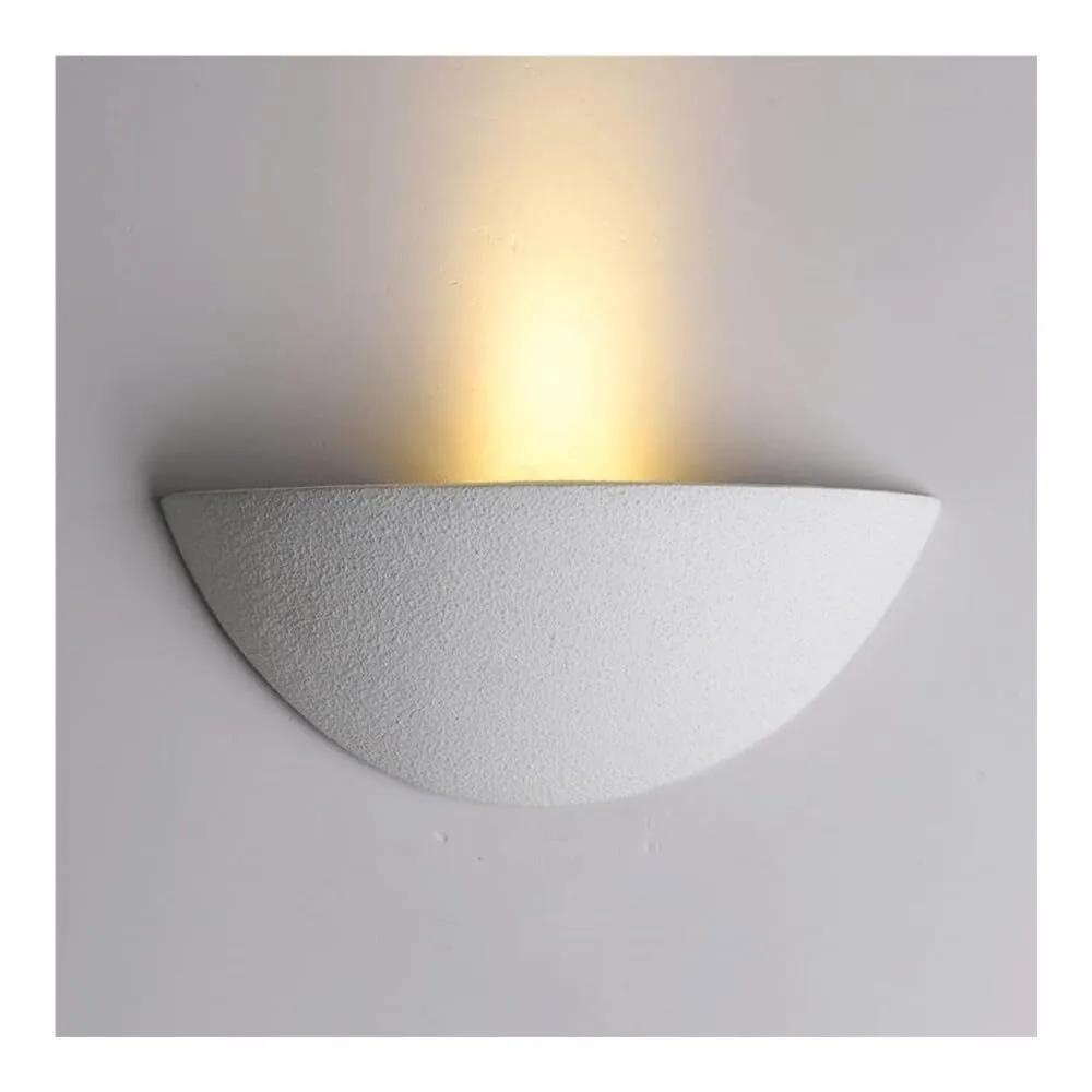 Полукруглый промышленный серый настенный светильник 1