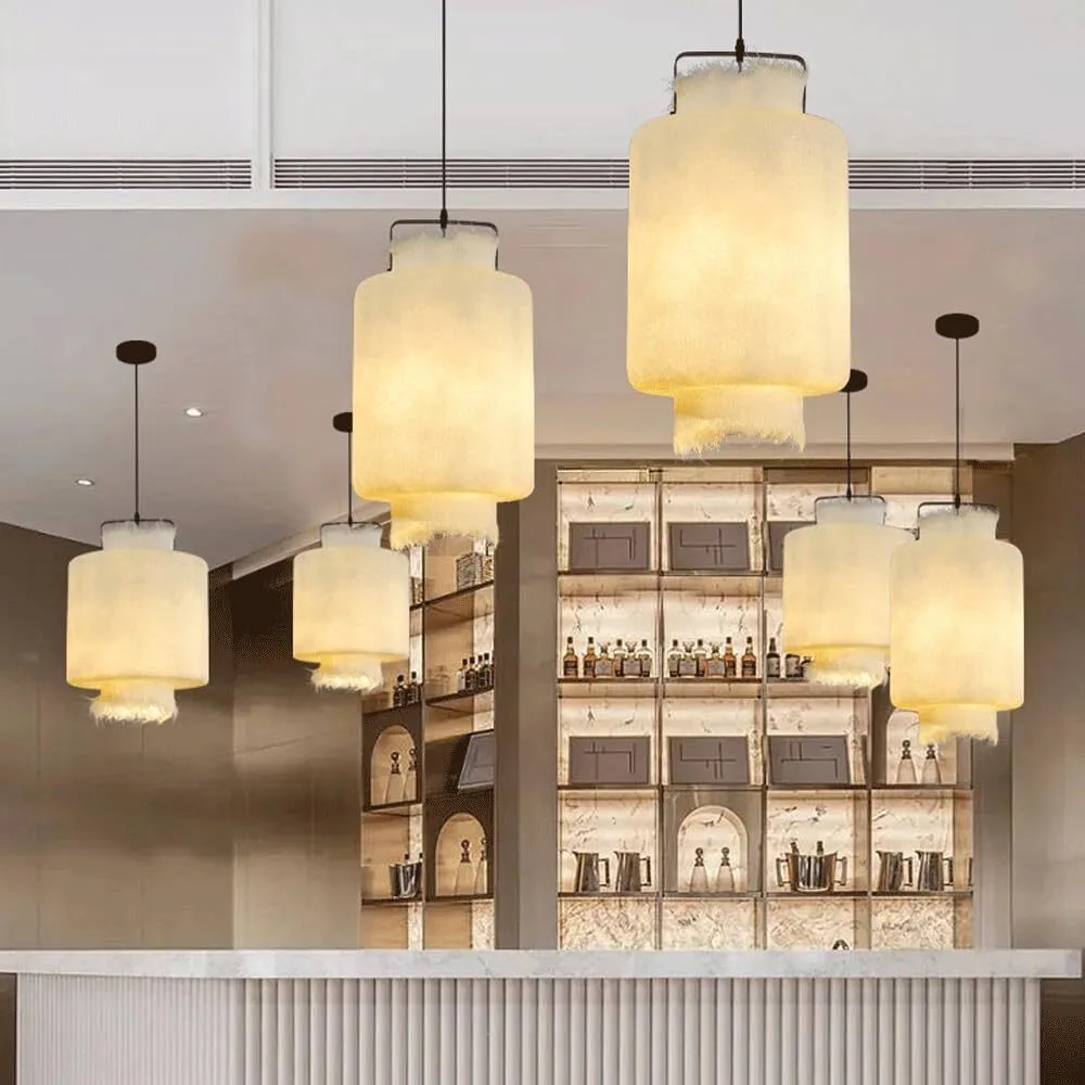 Lustres modernes en fibre de verre de style Wabi-Sabi 1