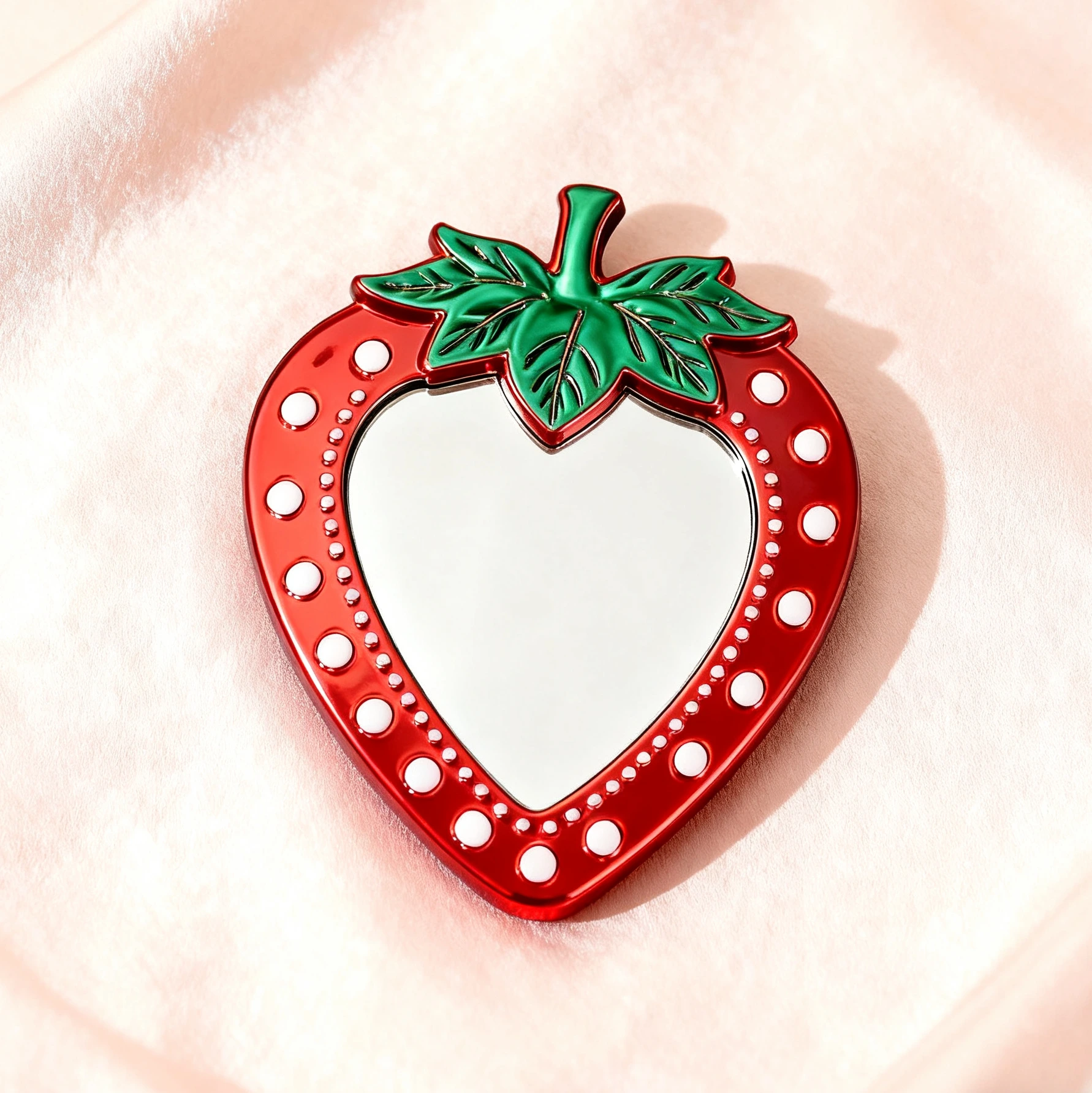 Miroir de poche fraise - Accessoire de maquillage portable pour les voyages YINGSHANG 1