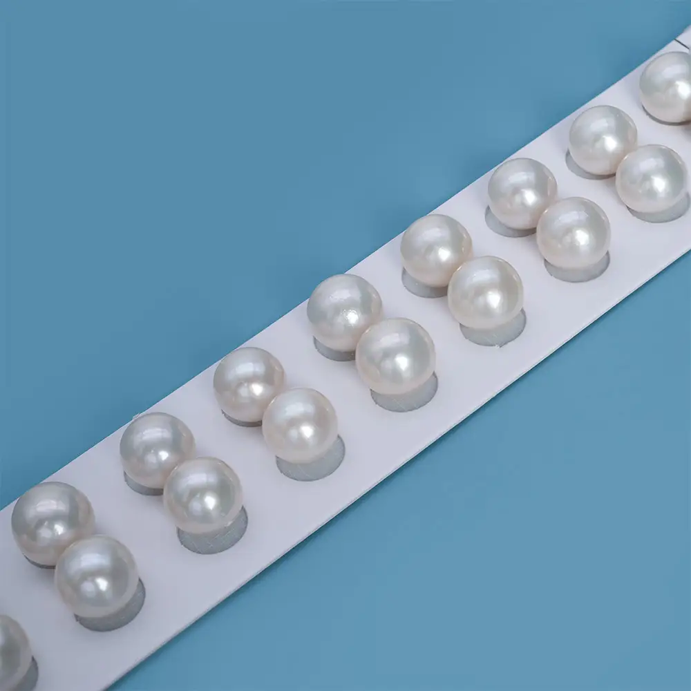 Perlas redondas sueltas de agua dulce de grado 5A, de 11-12 mm, para la fabricación de joyas. 1