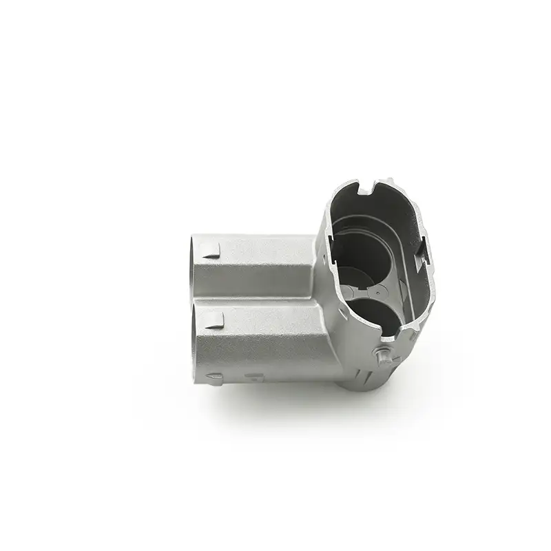 Carcasa de conector de alta corriente de doble barril, fabricada a medida en aluminio fundido a presión. 1
