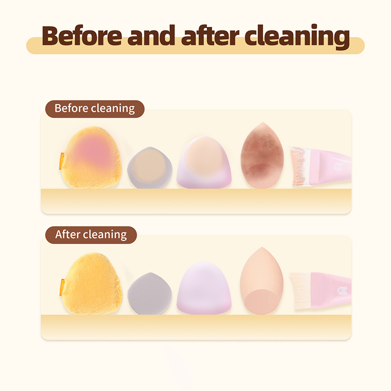 Yaozhi Makeup Brush Cleaner, Cosmetic Brush Cleaner Liquid for Foundation Brushes, Makeup Sponge & Beauty Tool, Antibacterial Makeup Brush Cleanser 7
