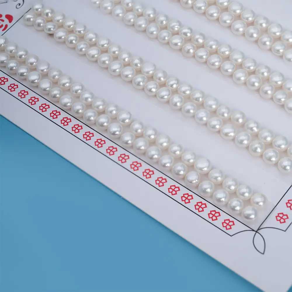 Perlas sueltas de agua dulce de grado 5A, con forma de botón de pan, de 4-5 mm, para la fabricación de joyas. 1