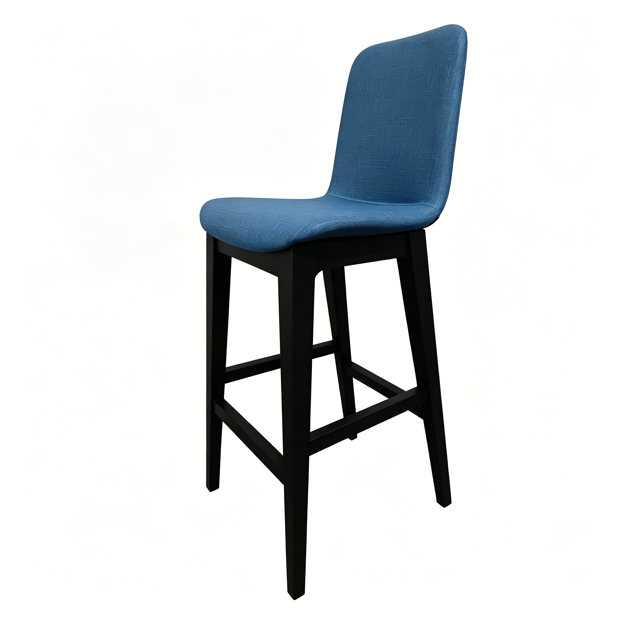 Hotel Bar Stool - Fabric Upholstered with Wood Legs | Modern Bar & Lounge Seating E-1022 1