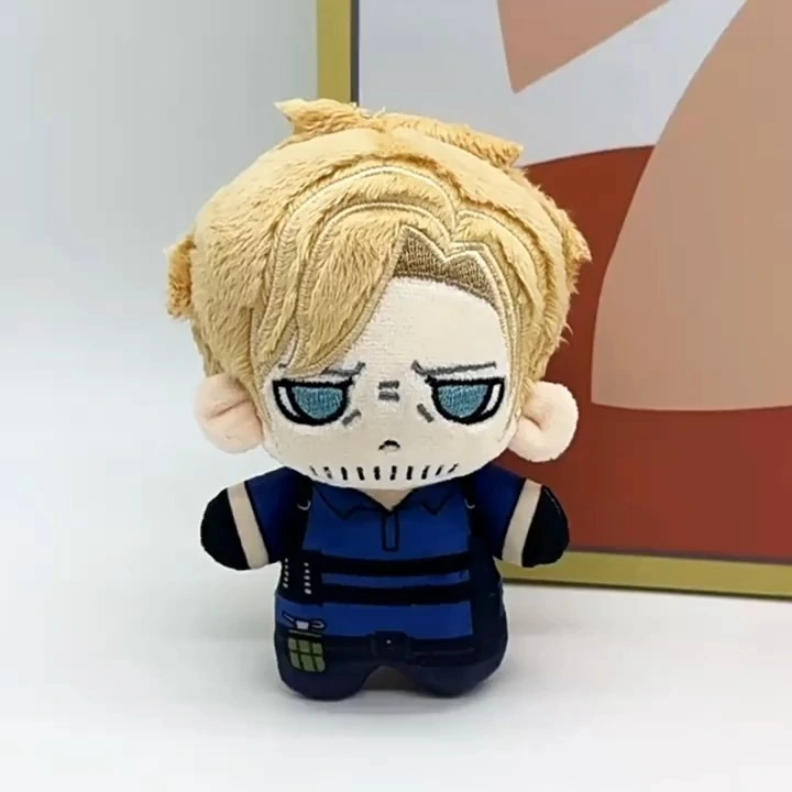 Resident Evil Leon Kennedy Mini Plush Keychain, Game Character Stuffed Pendant 1