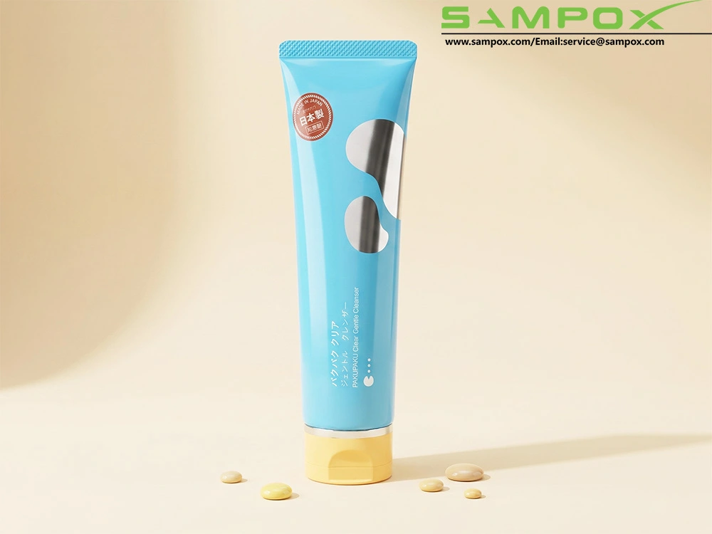 Jasnoniebieska tubka z płynem czyszczącym ABL 100 g, 40 mm, z dużym otworem i zakrętką z klapką 1