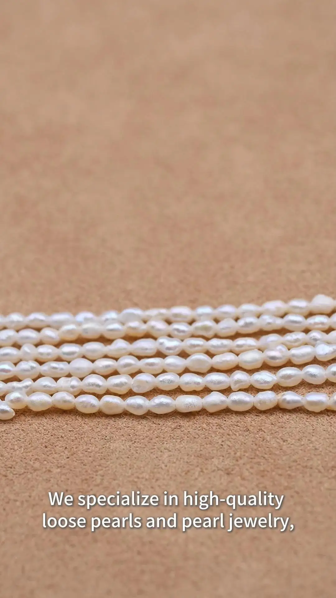 2-3mm 3A White Rice Shape Natural Freshwater Pearl Strand for Jewelry Making 1
