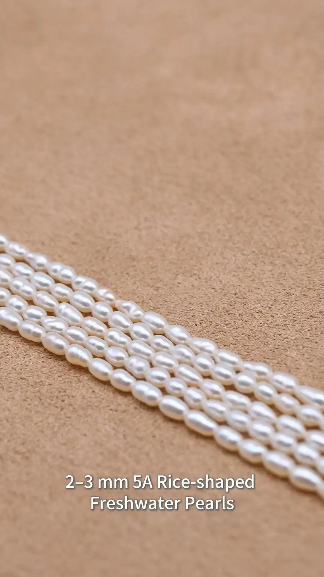 2-3mm 5A White Rice Shape Natural Freshwater Pearl Strand for Jewelry Making 1