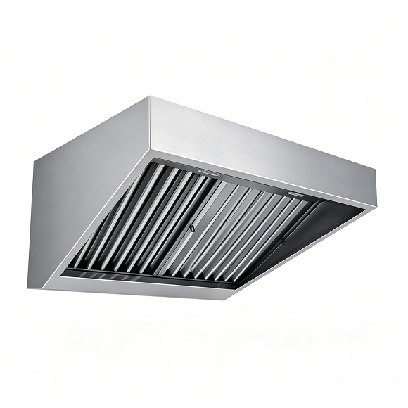 Campana extractora industrial Kaesid de alta resistencia con filtros para cocinas industriales de hostelería. 1