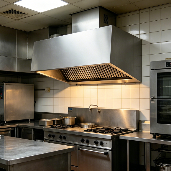 Campana extractora de cocina comercial Kaesid de acero inoxidable | Campana de ventilación premium para hostelería con filtros de grasa 3