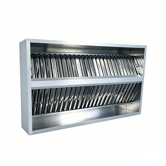 Campana extractora de acero inoxidable de doble cara Kaesid | Campana de ventilación comercial para hostelería, ideal para cocinas de uso intensivo. 2