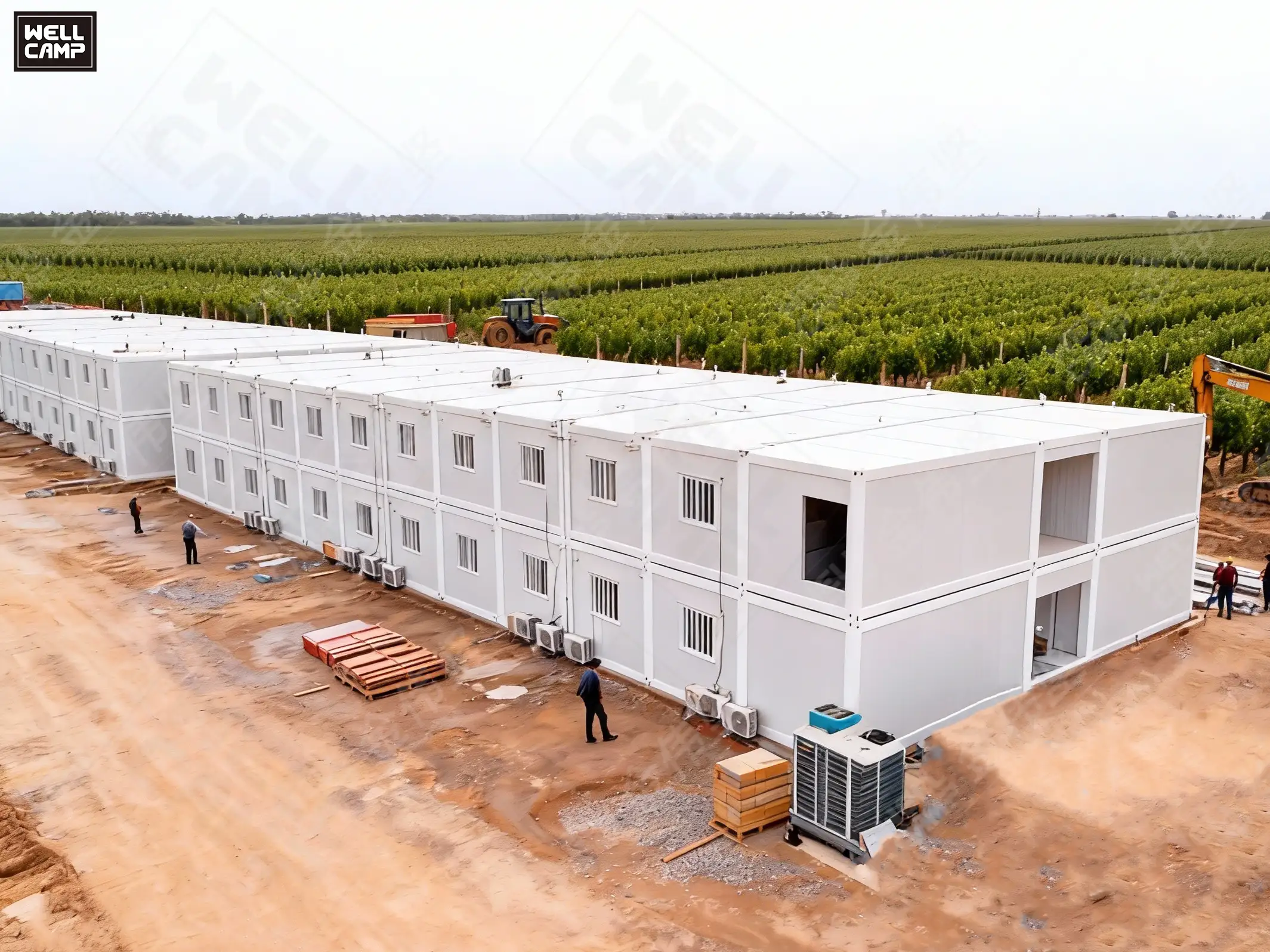 Appartement moderne préfabriqué de 2 étages, maison résidentielle modulaire détachable en conteneur 1