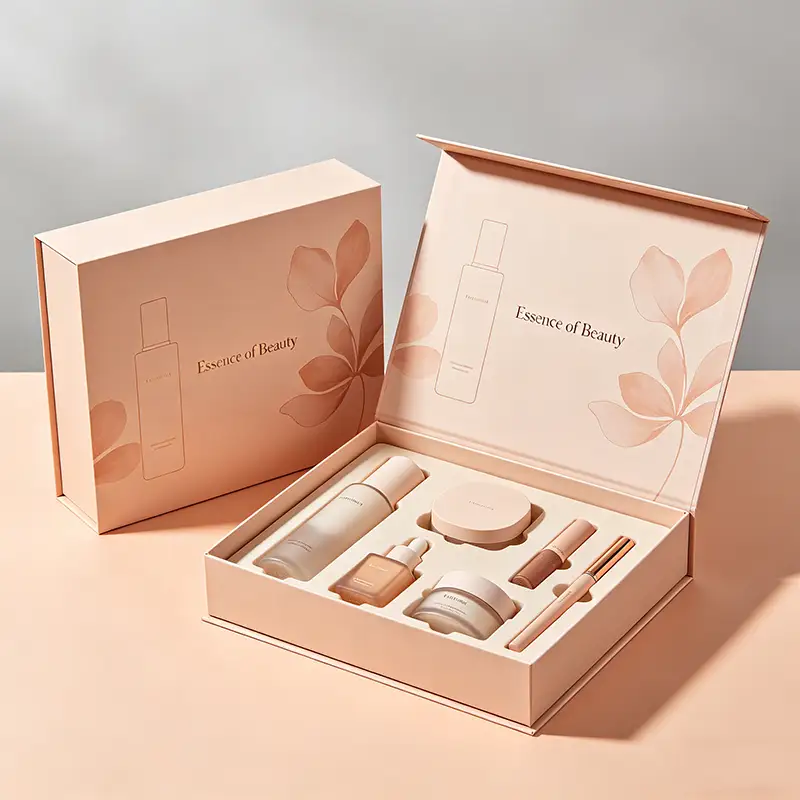 Boîte cadeau cosmétique carrée en carton fin, personnalisée avec logo OEM, couvercle magnétique, recyclable, pour fards à paupières. 1