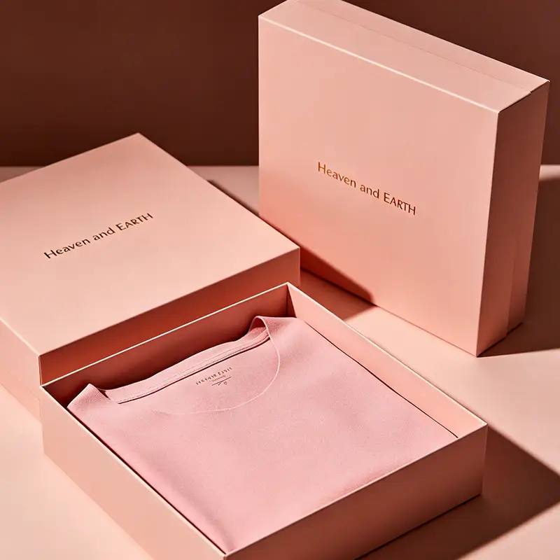 Boîte cadeau magnétique pliable carrée en papier recyclable de luxe pour vêtements et t-shirts, avec options personnalisables 1