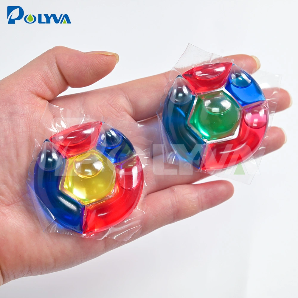 POLYVA 5 Chamber Liquid Laundry Detergent Pods Manufacturers, Provide Professional OEM&ODM Service 1