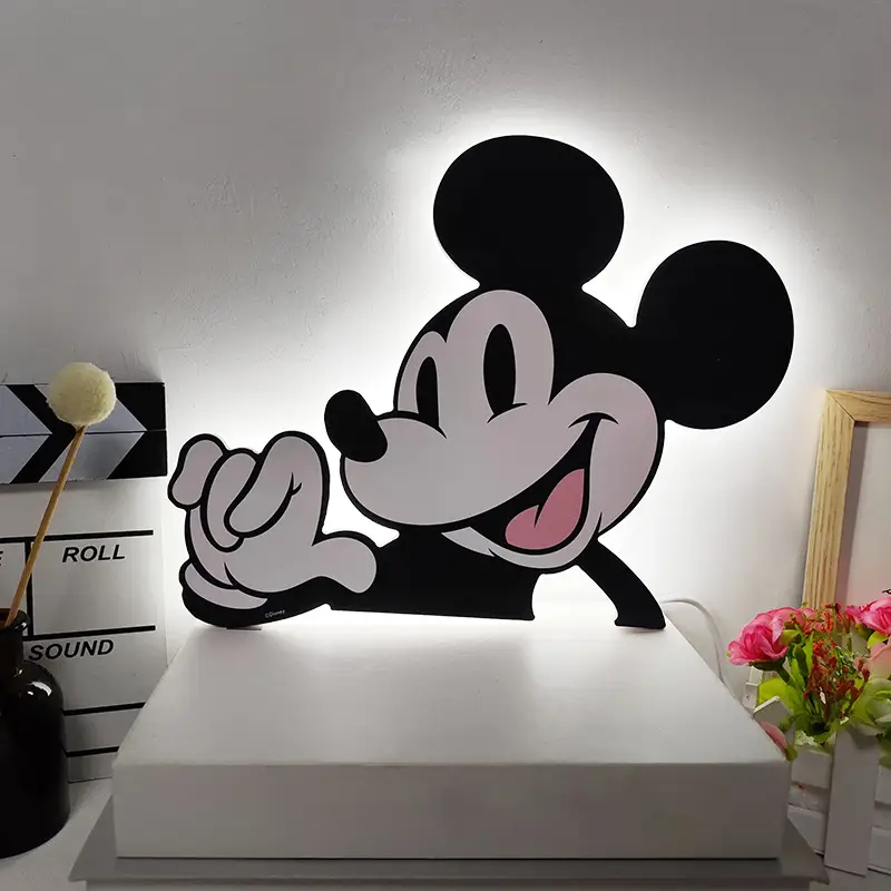 Licensed Disney Mickey LED Wall Lamp Cute Bedroom Decor Night Light for Home Kids Room Commercial Retail Bulk Supply 1