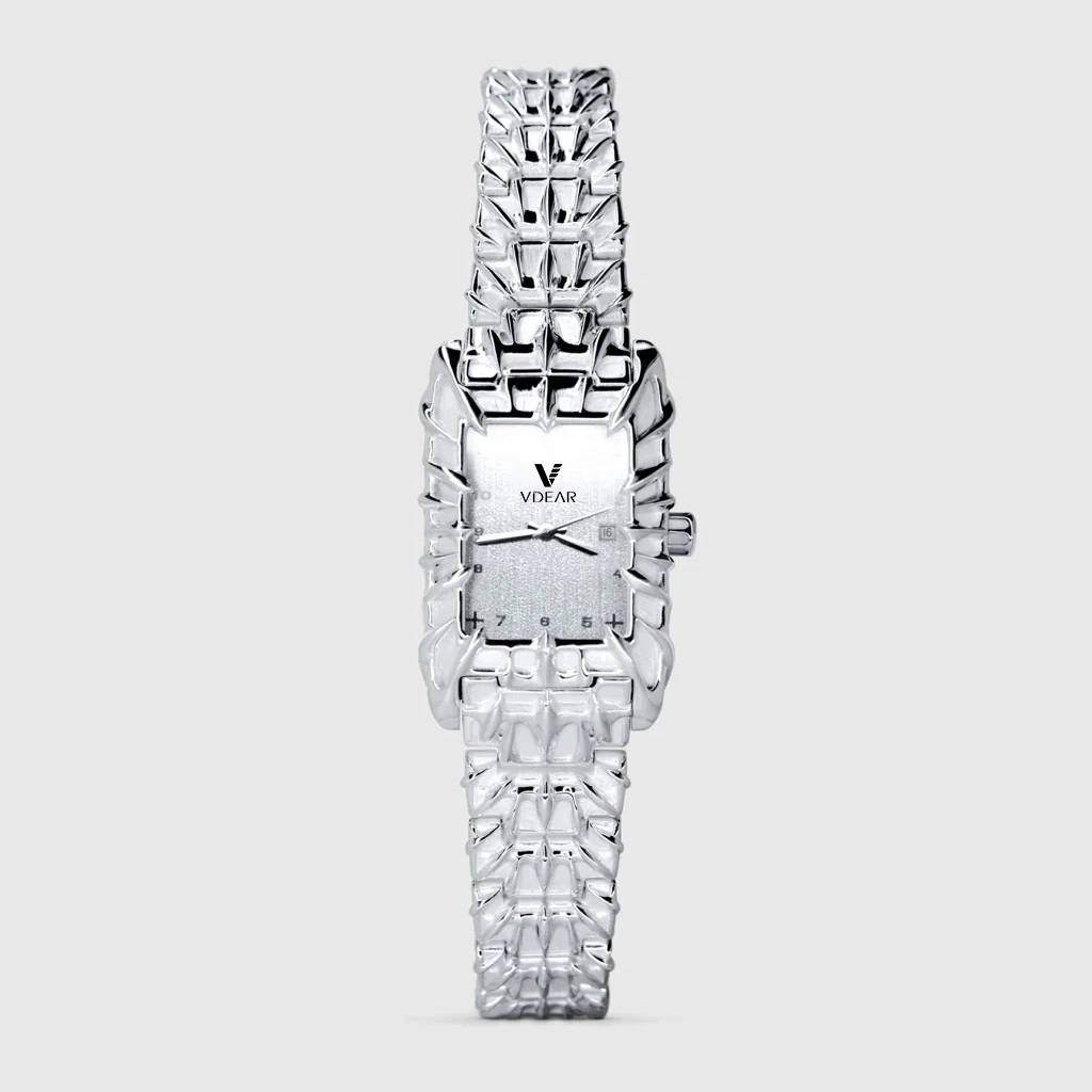 Reloj VDEAR para hombre, de lujo, con diamantes, cuarzo, acero inoxidable, resistente al agua, zafiro, luminoso, fecha. Reloj de pulsera de lujo para hombre. 1
