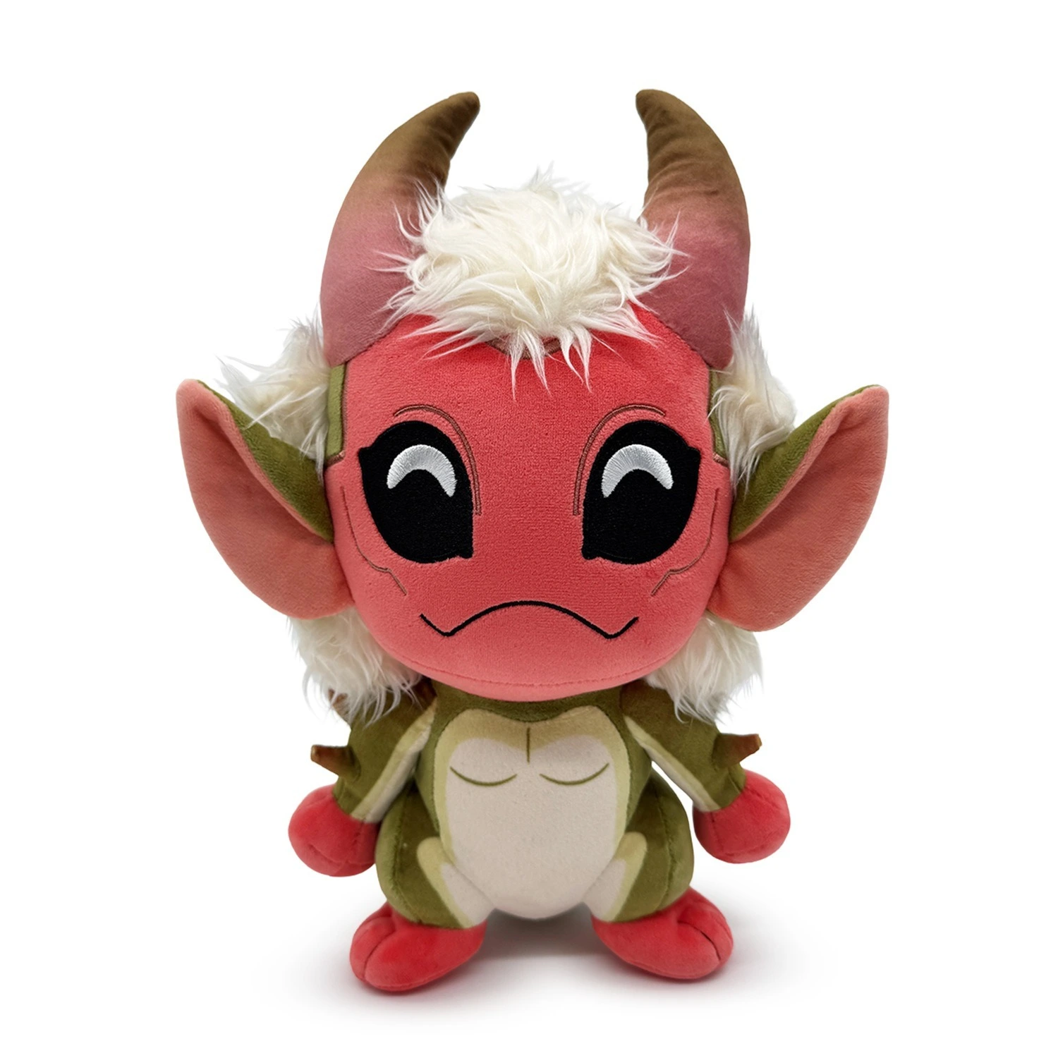 Lindo peluche de demonio con cuernos rojos, muñeco de monstruo de peluche de criatura fantástica ✨ Subtítulo 1