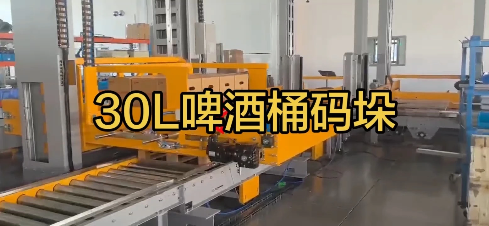 Gantry Low-Level Palletizer for 30L Beer Kegs | Russia Case | Auto Slip Sheet 1