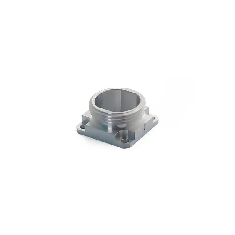 Custom Precision Machined Square Flange Connector Base for Optical Communication Equipment 1