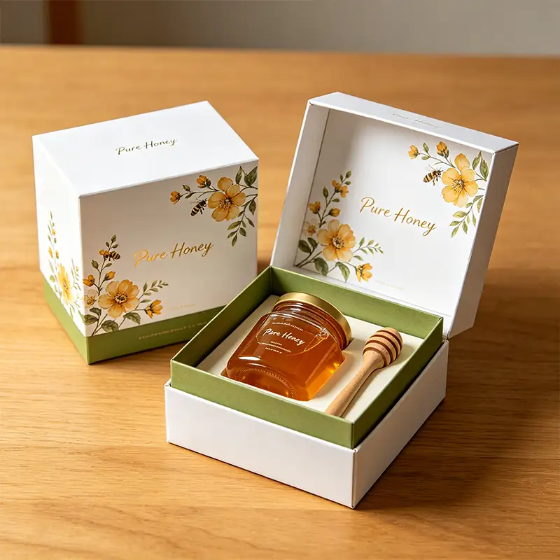 Customization Festival Thanksgiving Pull-out Recyclable Rigid Gift Box Magnetic Closure Office Wellness Natural Honey Gift He 1